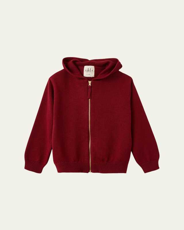 Kid's Hooded Cotton Cardigan, Size Newbor